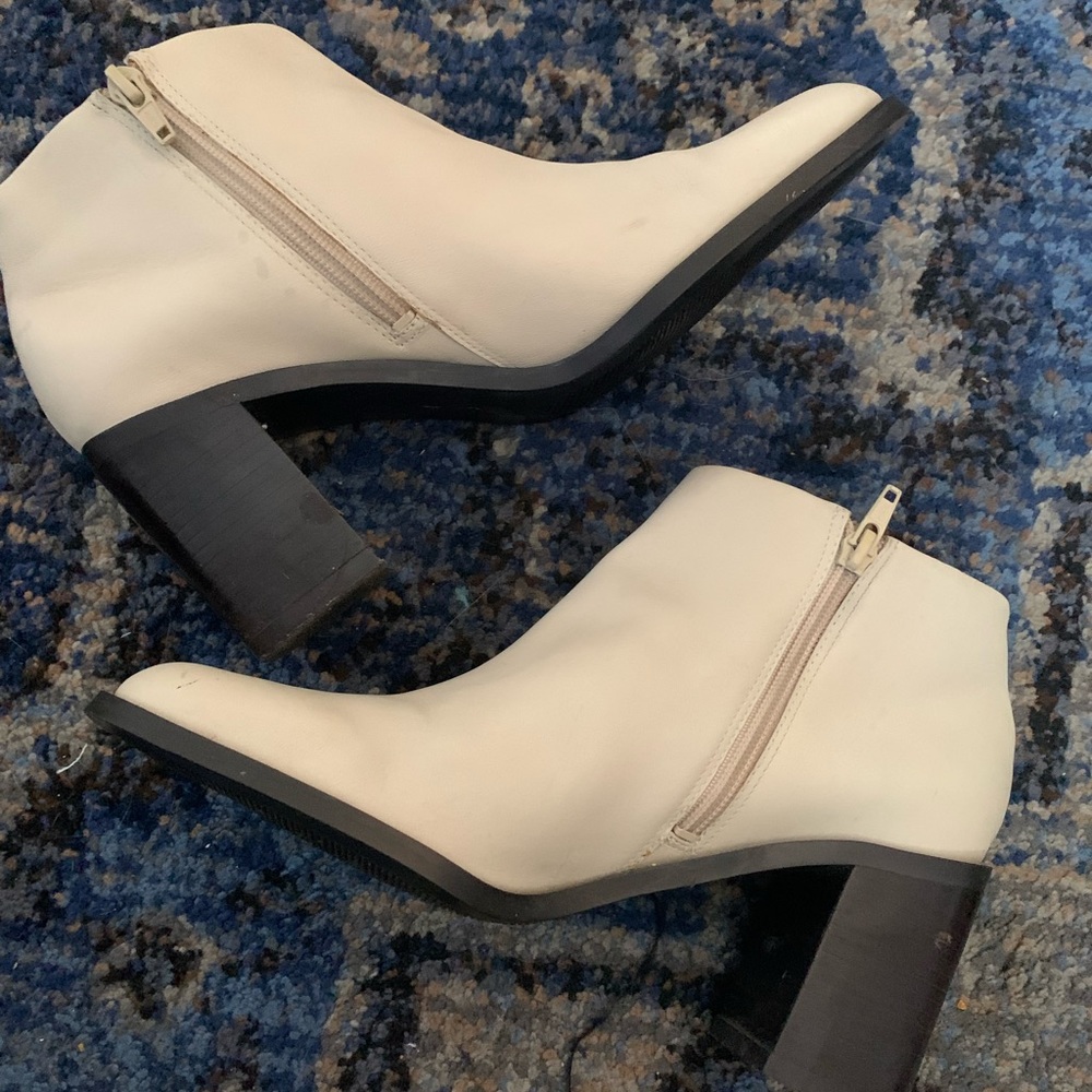 Calico retrospect cream off white chunky heel ankle boot bootie - Picture 4 of 6